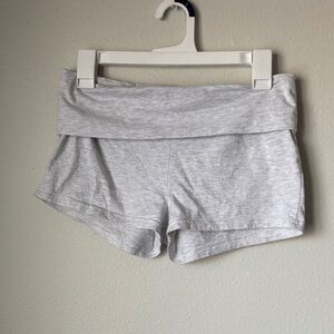Edikted Light Gray Foldover Shorts